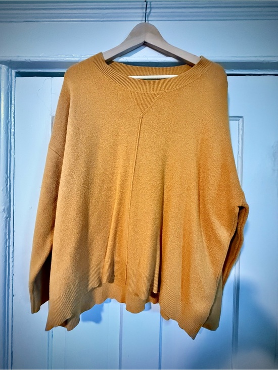 Universal Thread Sweaters - Universal Thread Mustard Drop-Shoulder Crewneck Sweater